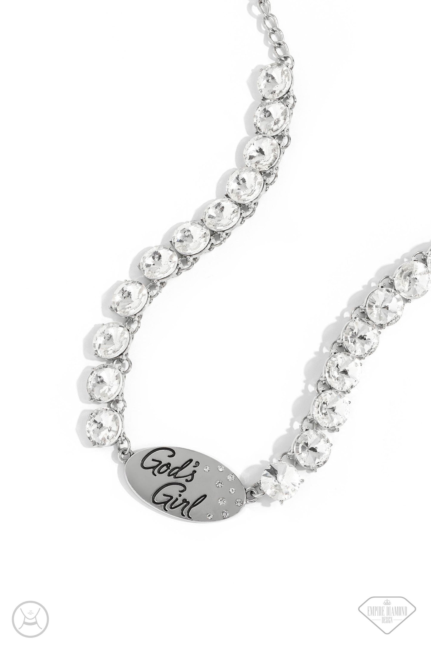 God's Girl - White Necklace