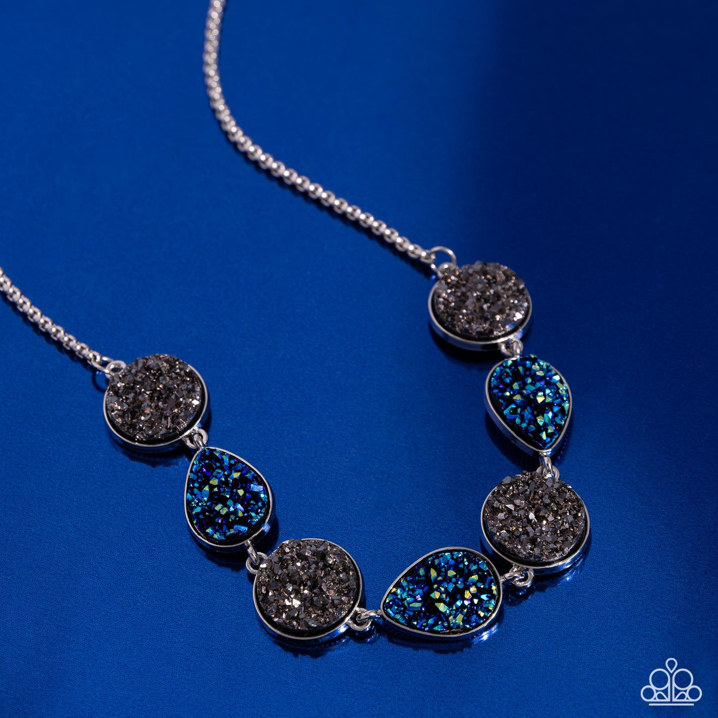 Druzy Demand - Silver Necklace