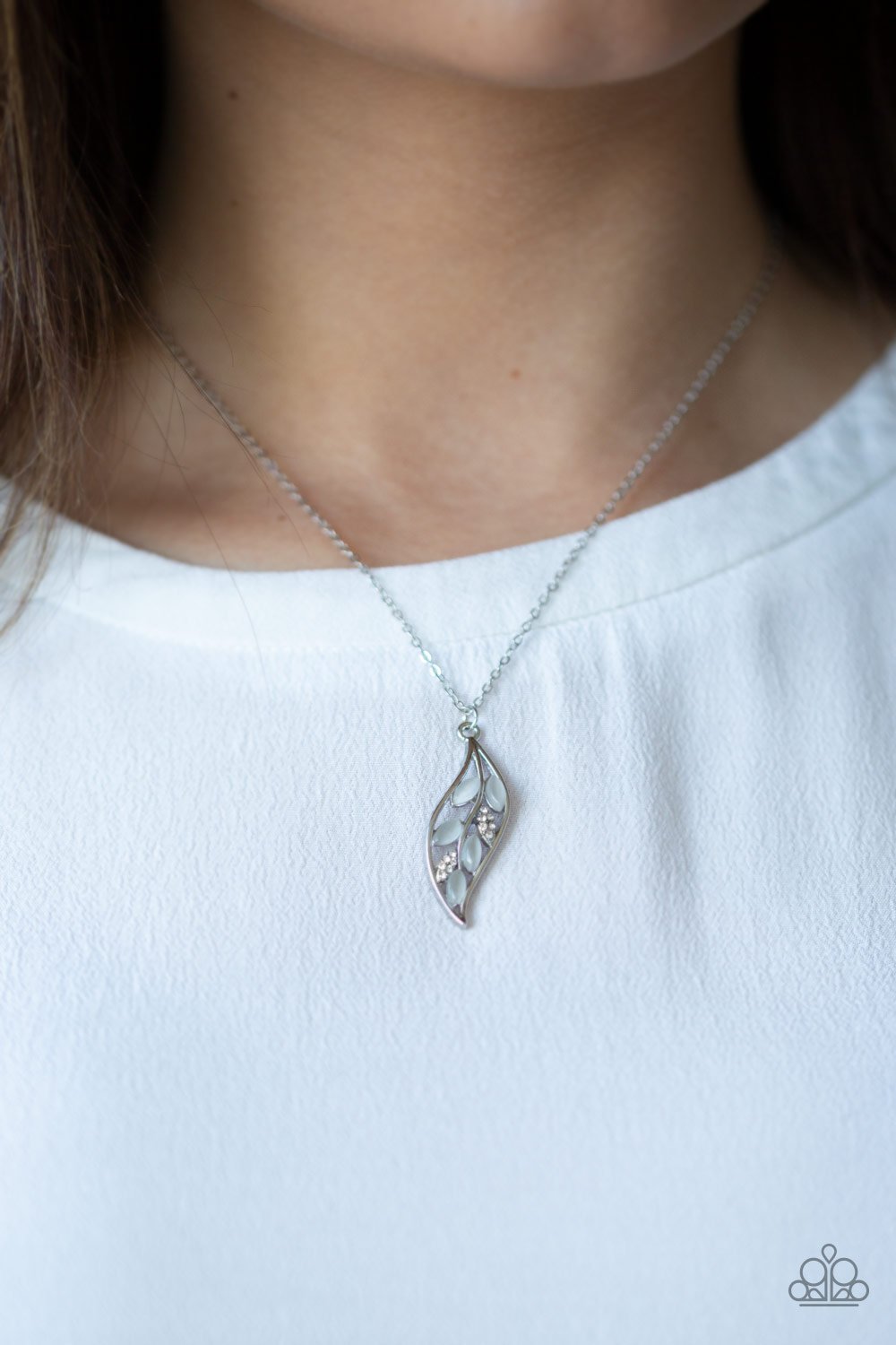 White Let STEM Talk Necklace