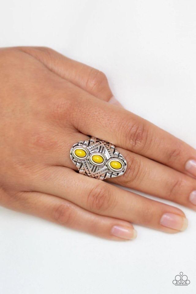 Mayan Motif - Yellow Ring