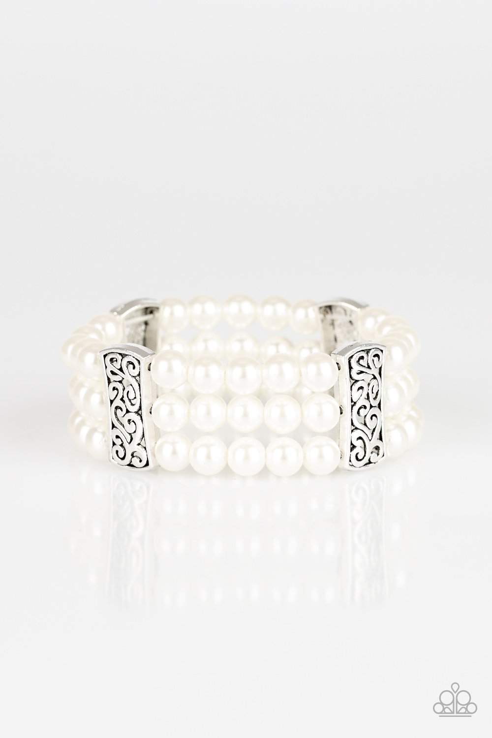 Ritzy Ritz - White Bracelet
