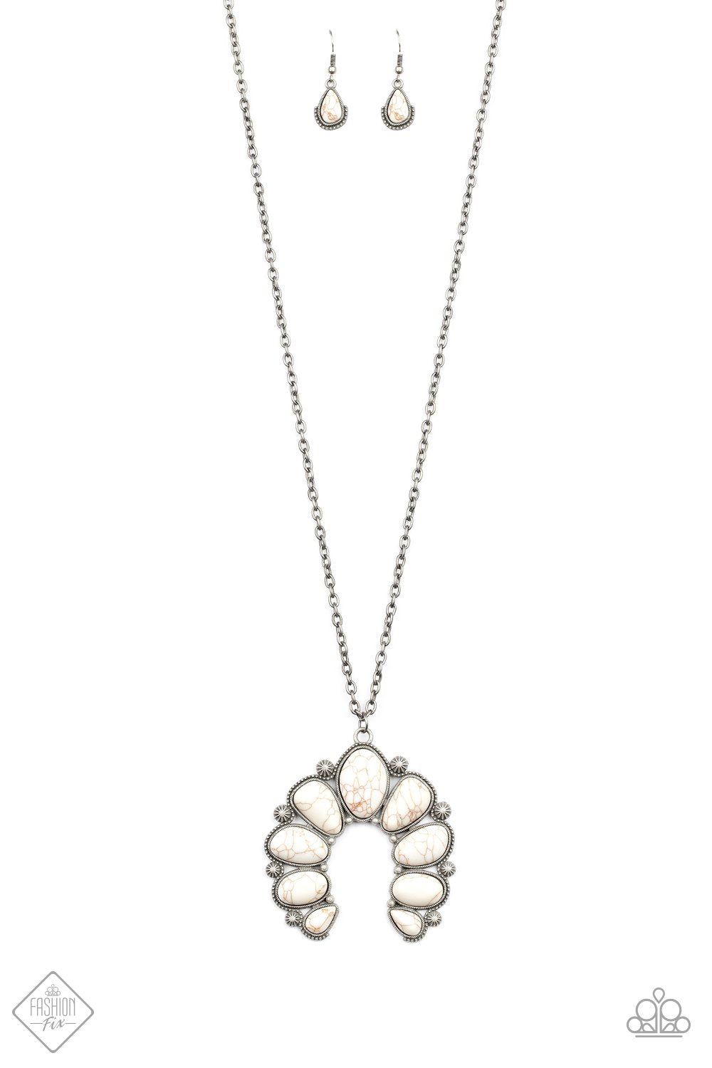 White Stone Monument Necklace - Simply Santa Fe Set