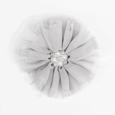 Silver Flowering Fringe Hair Clip