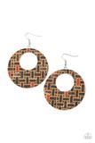 Put A Cork In It ~Black Earrings