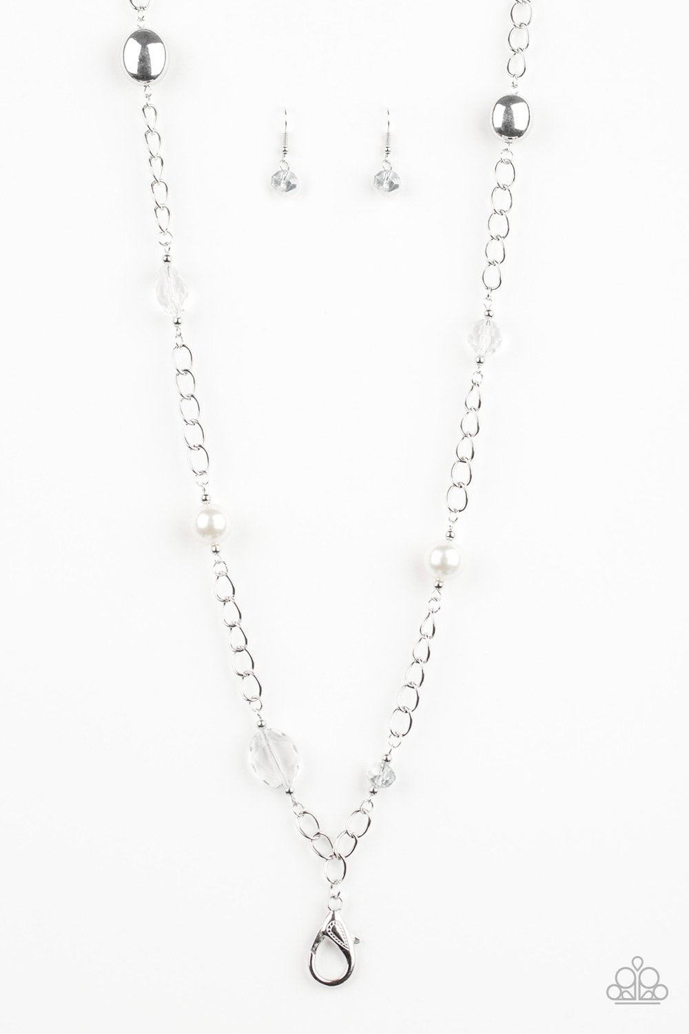 Only For Special Occasions - White Lanyard Necklace