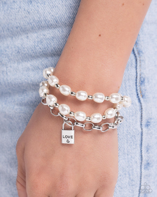 LOVE-Locked Legacy - White Bracelet