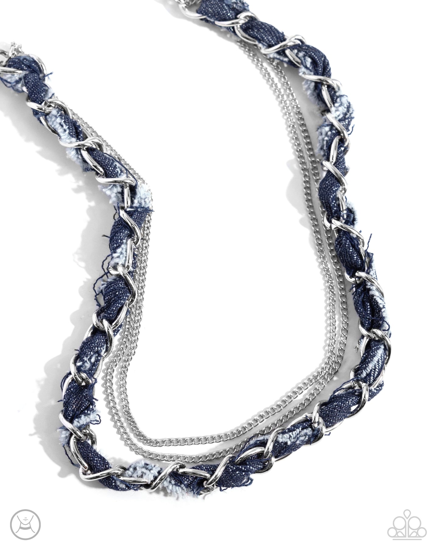 Denim Danger - Silver Necklace