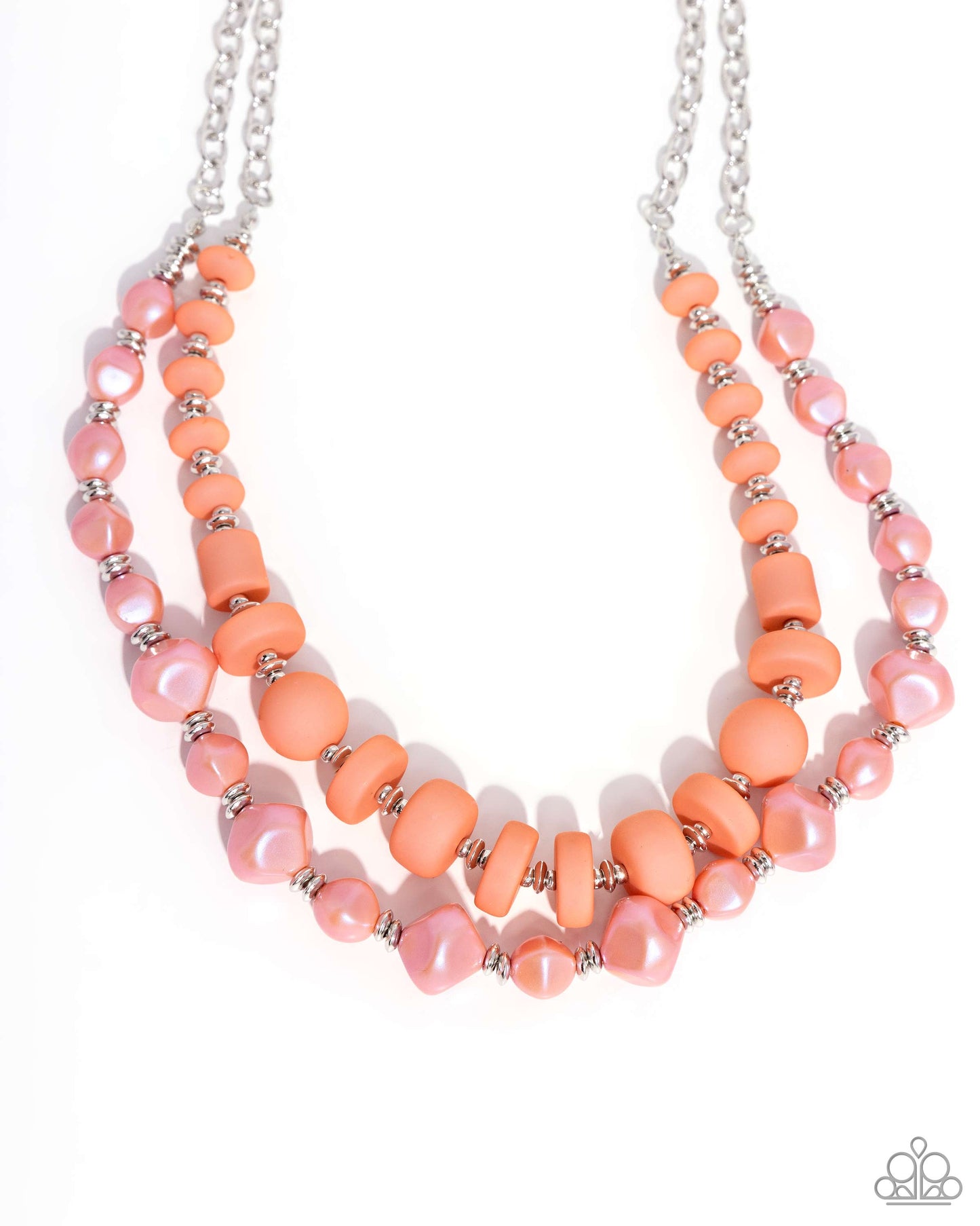 Shape Shifting Sense & Season - Orange Necklace & Bracelet Set