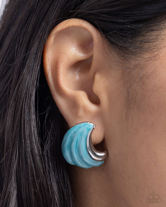 Whimsical Waves - Blue Earring