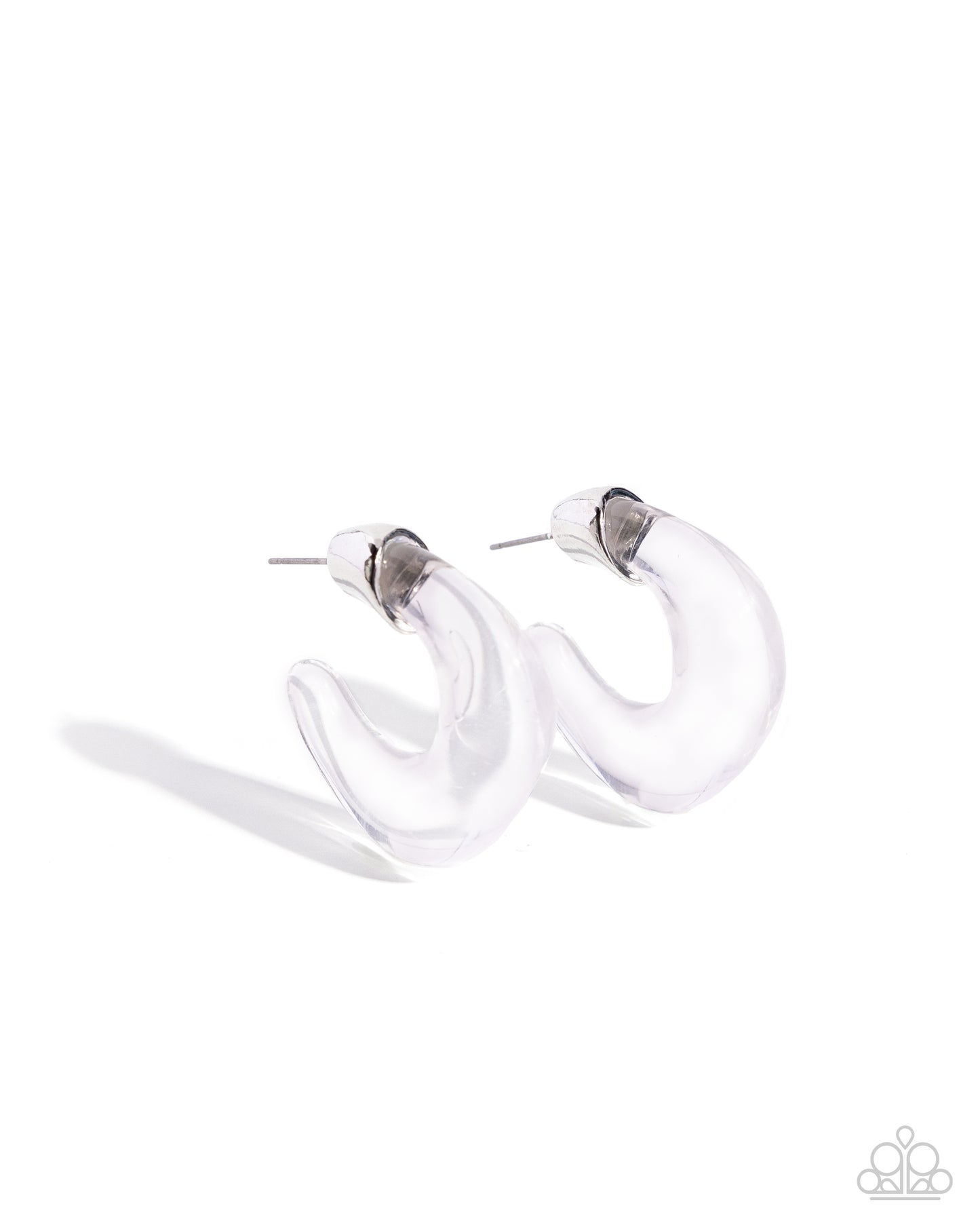 Clear Charm - White Earring