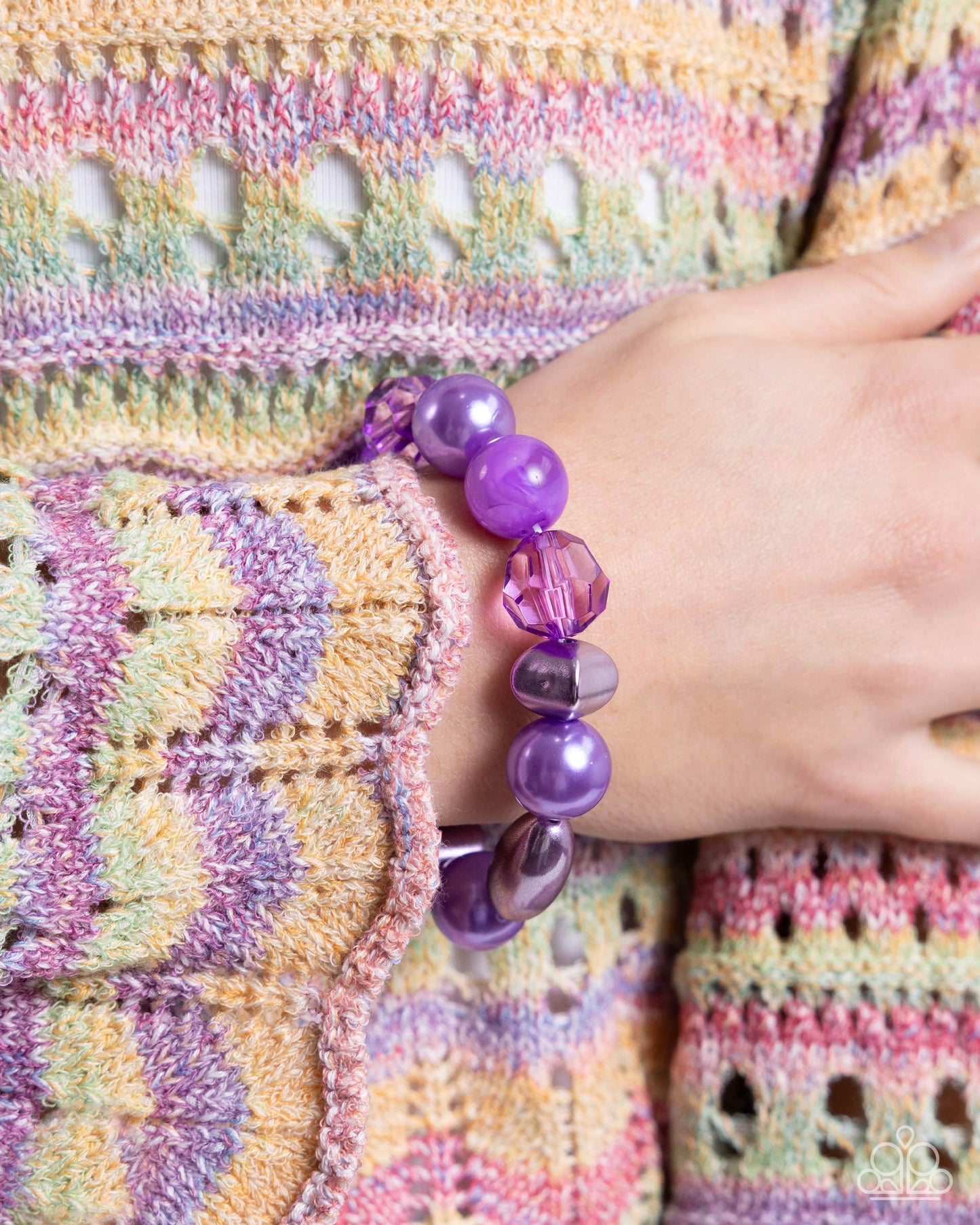 Plentiful Pearls & Pigment- Purple Necklace & Bracelet Set