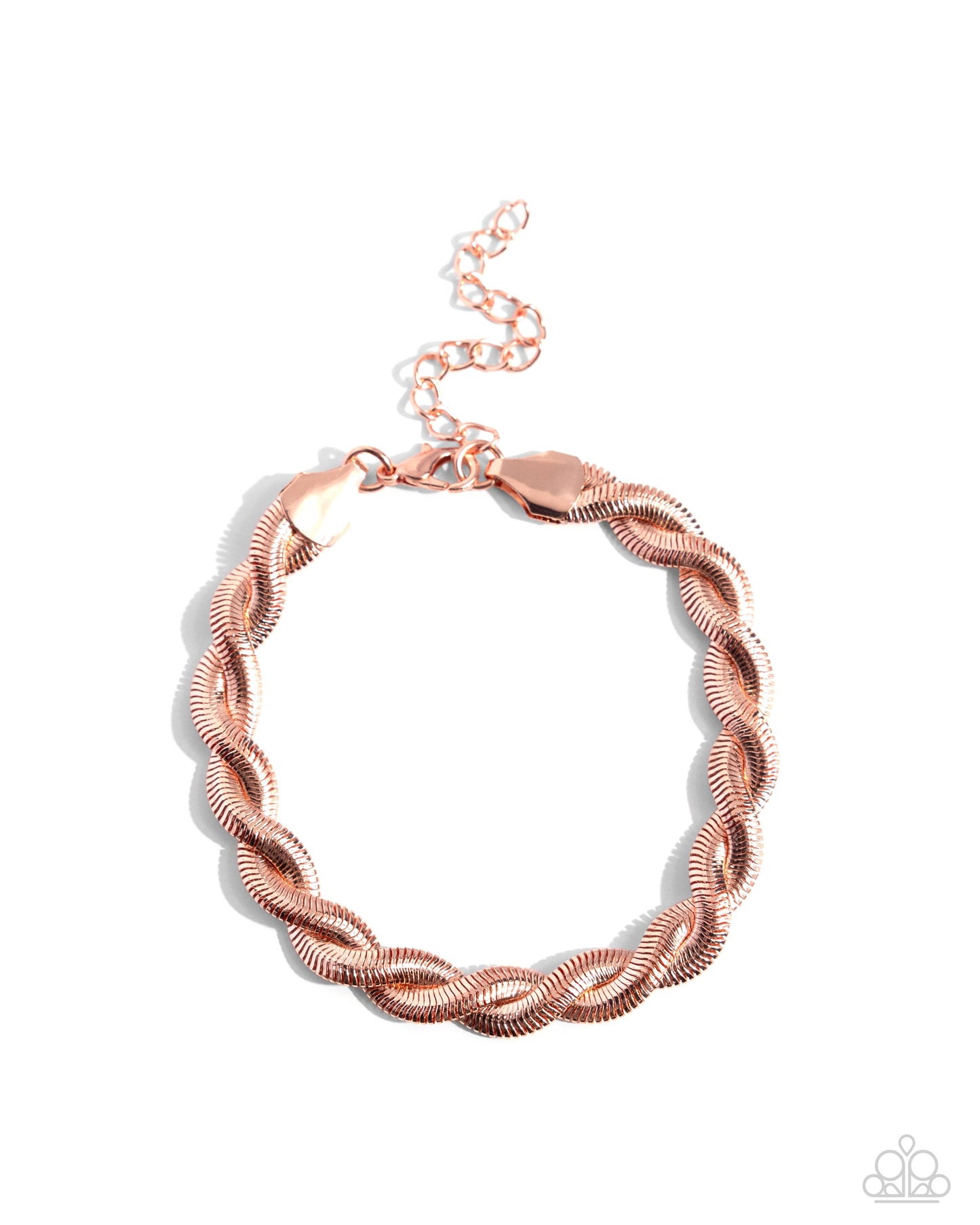 Tasteful Time and Twists - Copper Necklace & Bracelet Set