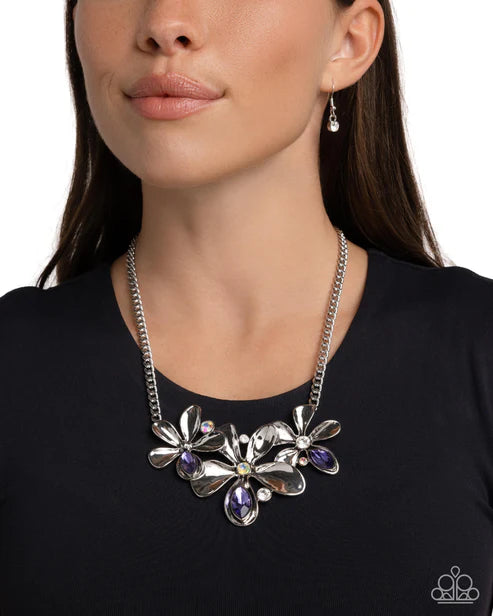 Twirling Triad - Purple Necklace