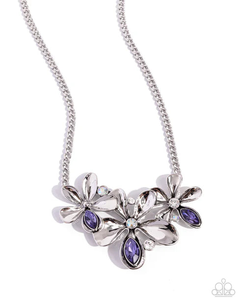 Twirling Triad - Purple Necklace