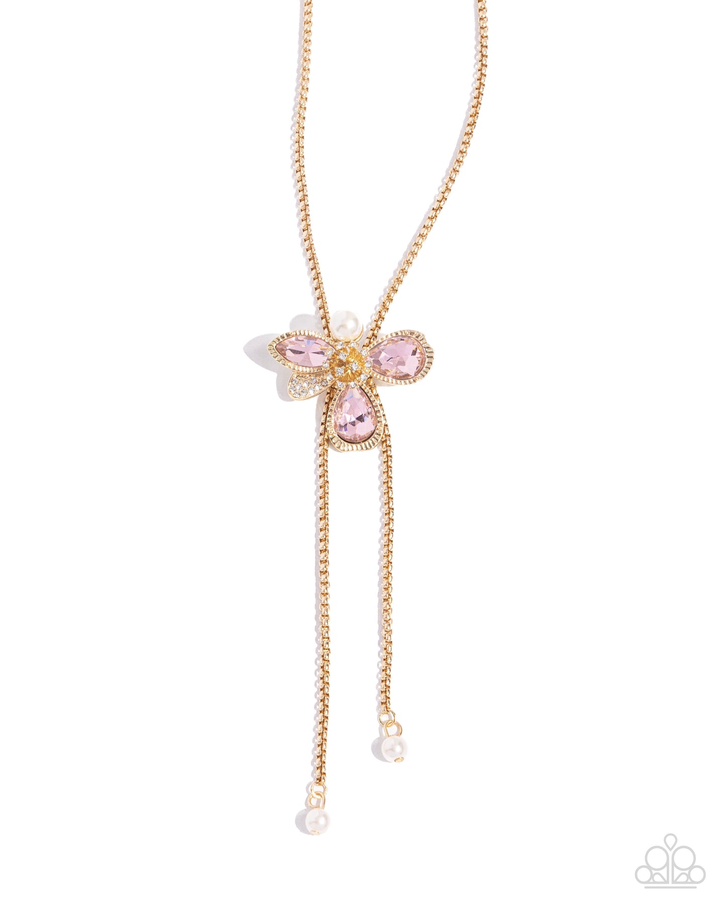 FLORAL Values & Excellence - Pink Necklace & Ring Set