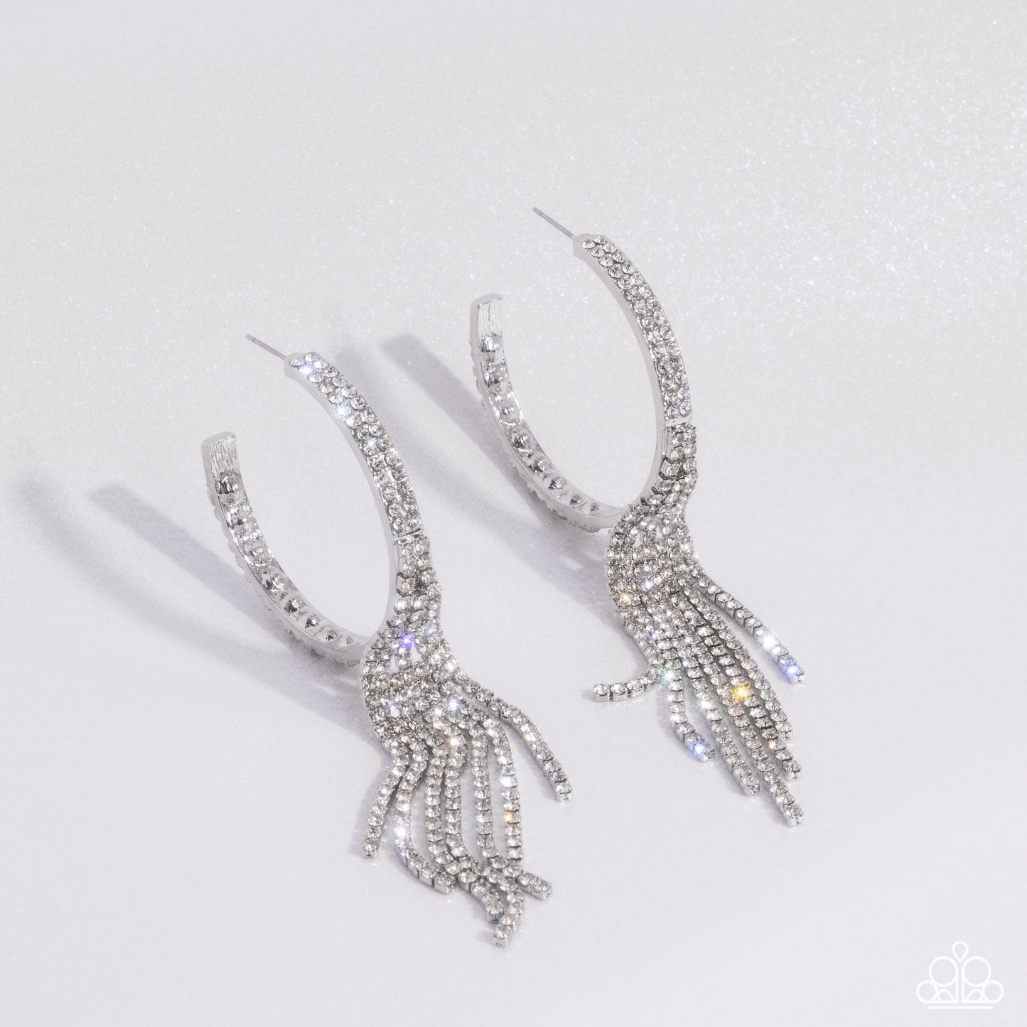 Jaw-Dropping Jubilee - White Earring