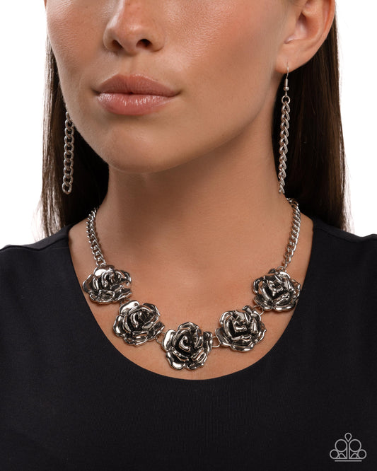 Refreshing Roses - Silver Necklace