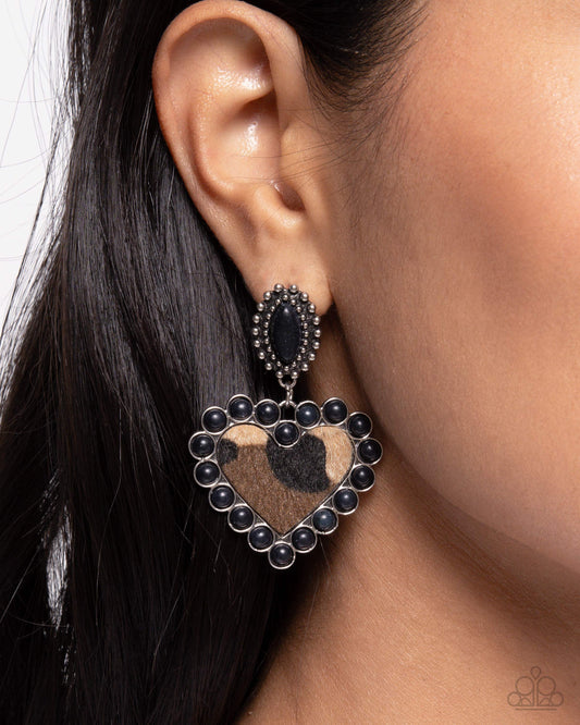 Whimsical Wrangler - Black Earring