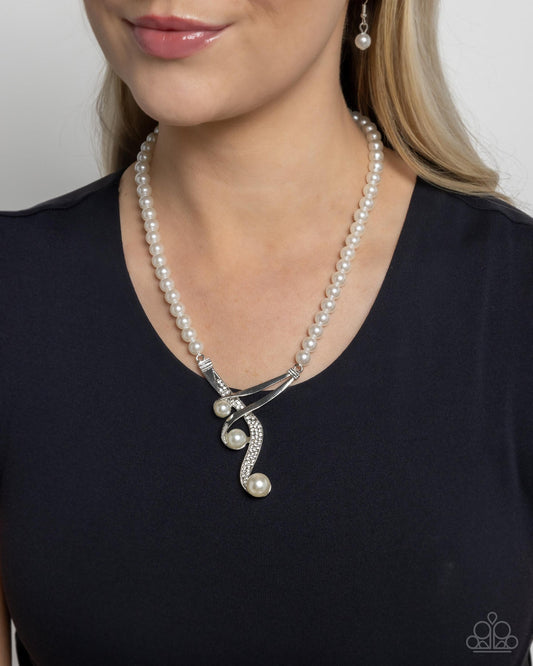 Elegant Entourage - White Necklace