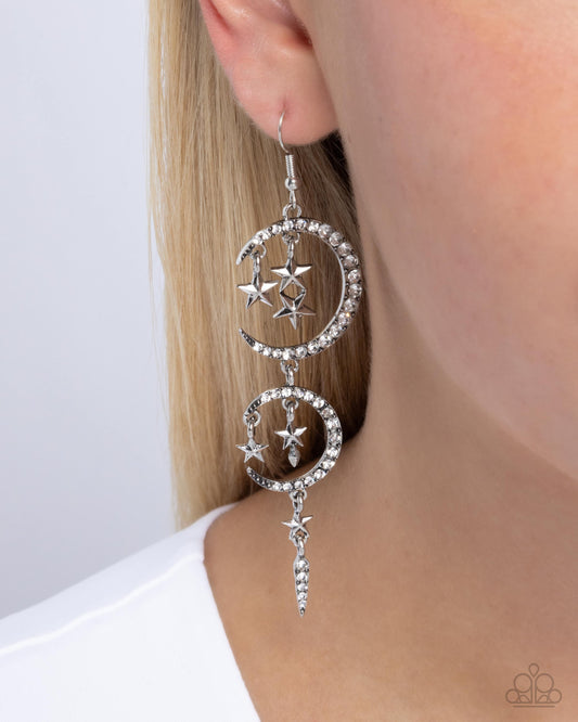 Celestial Cascade - White Earring