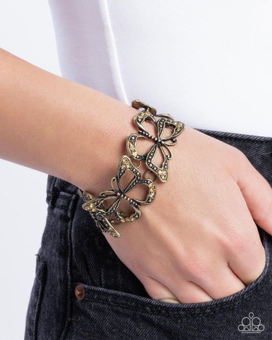 Butterfly Business - Brass Bracelet