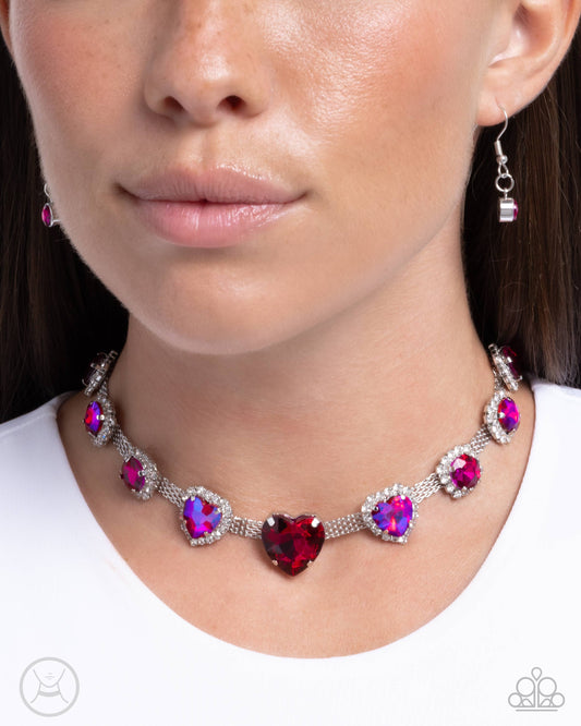 Valentines Vibe - Pink Necklace