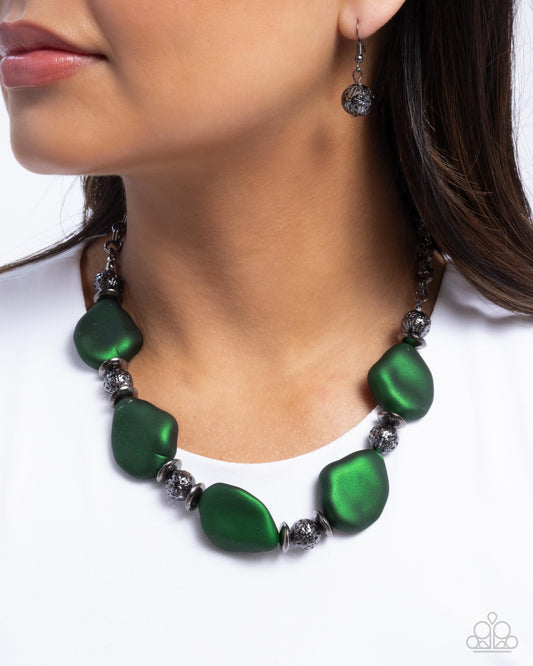 Refulgent Reformation - Green Necklace