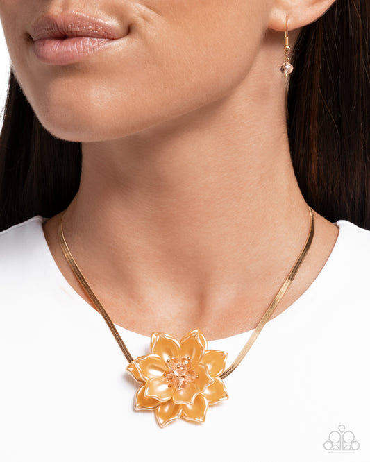 Banquet Blossom - Yellow Necklace