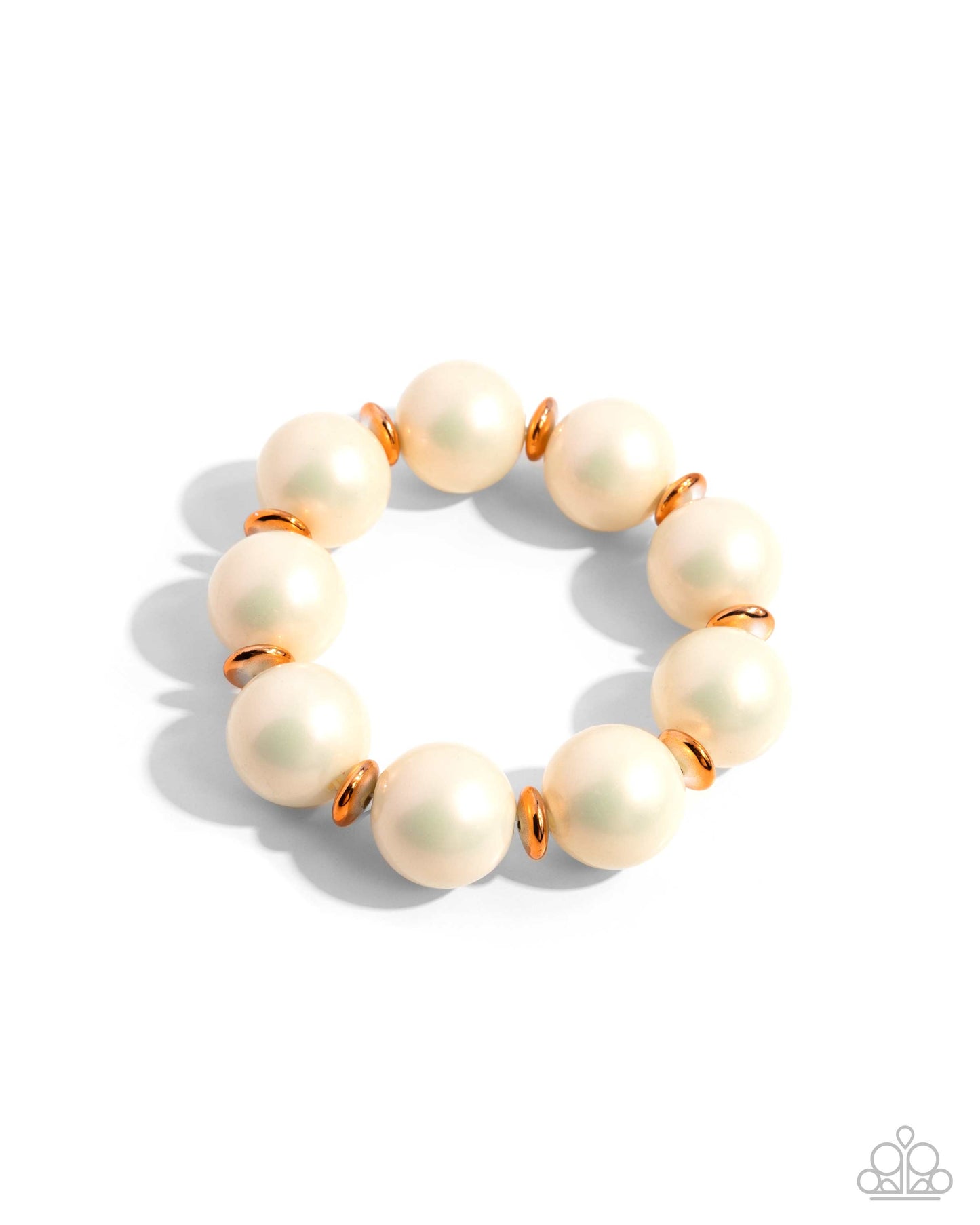Pearl Platoon - Orange Necklace & Bracelet Set