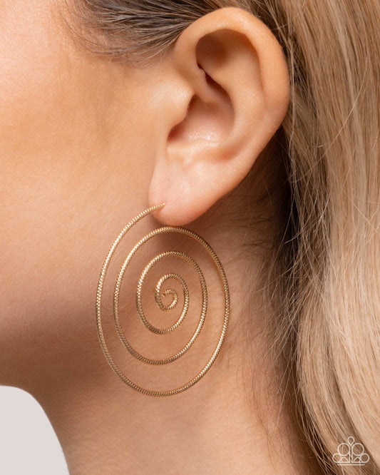 Seize the Spiral - Gold Earring