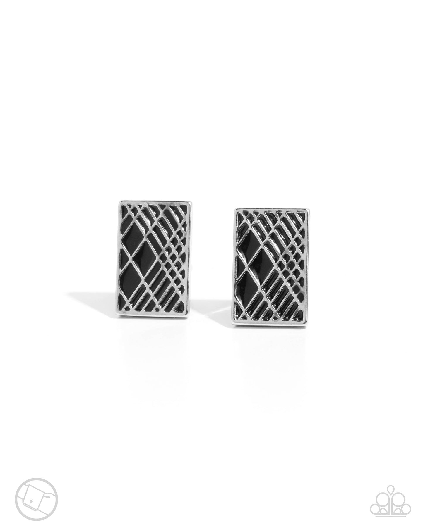 Crisscrossed Captain - Black Cuff Link