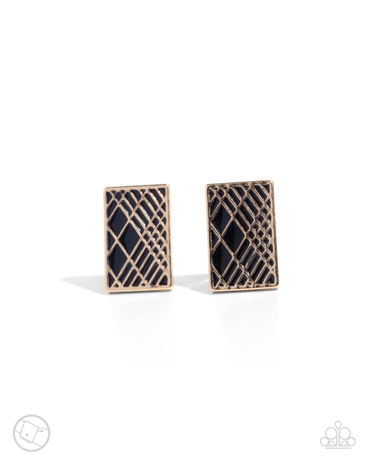 Crisscrossed Captain - Gold Cuff Link