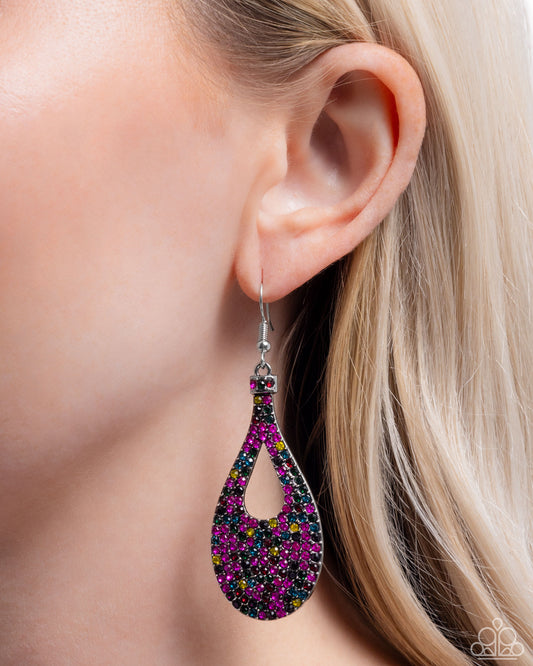 Teardrop Tremolo - Multi Earring