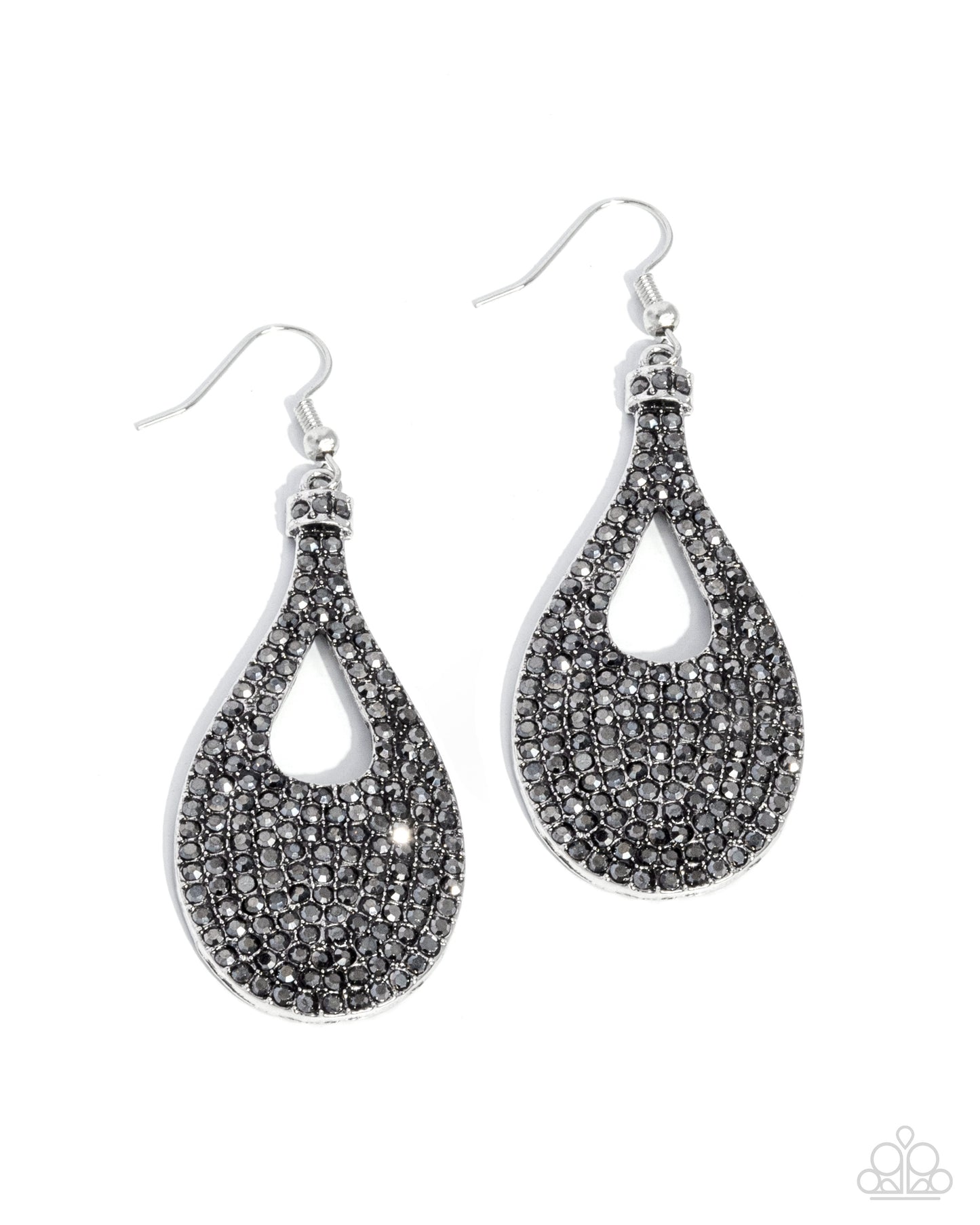 Teardrop Tremolo - Silver Earring