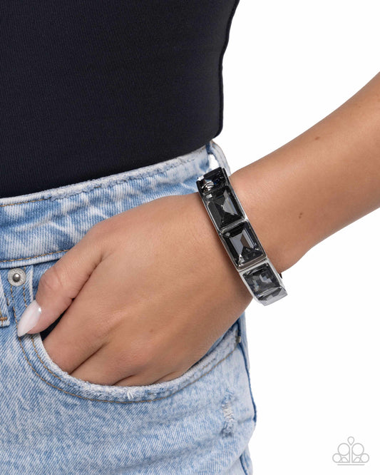 Faceted Freestyle - Silver Bracelet