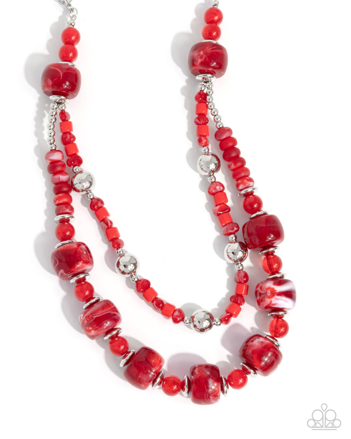 Satisfying Swirls - Red Necklace