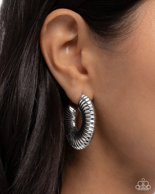 Spontaneous Spirals - Silver Earring