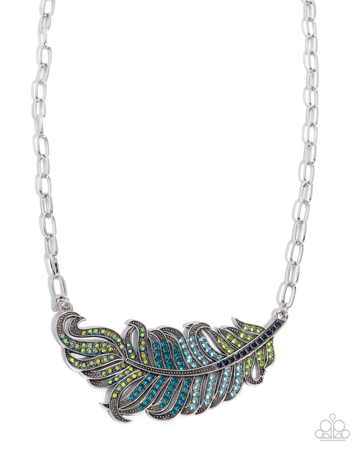 Fancy Feather - Blue Necklace