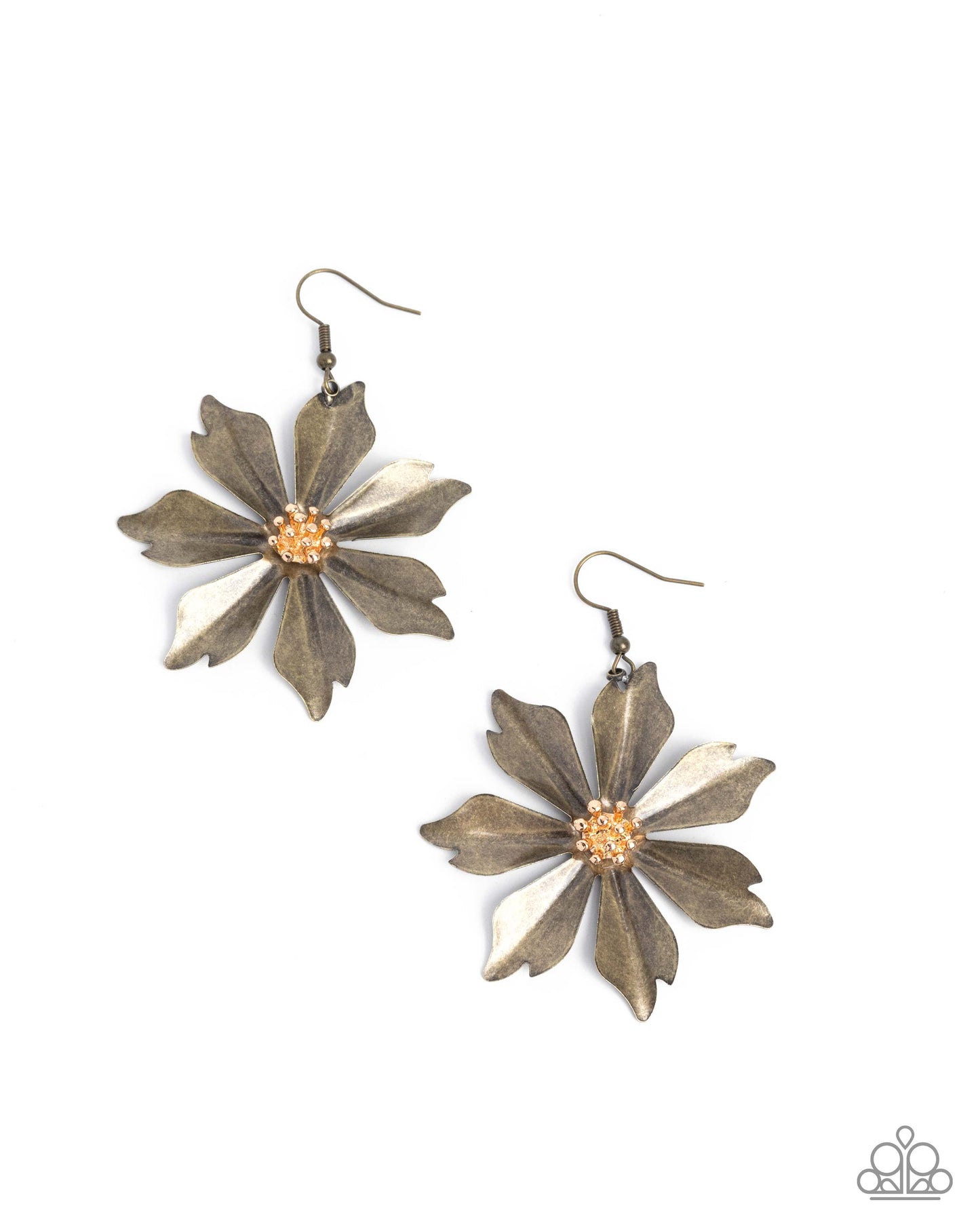 Floral Fascination - Brass Earring