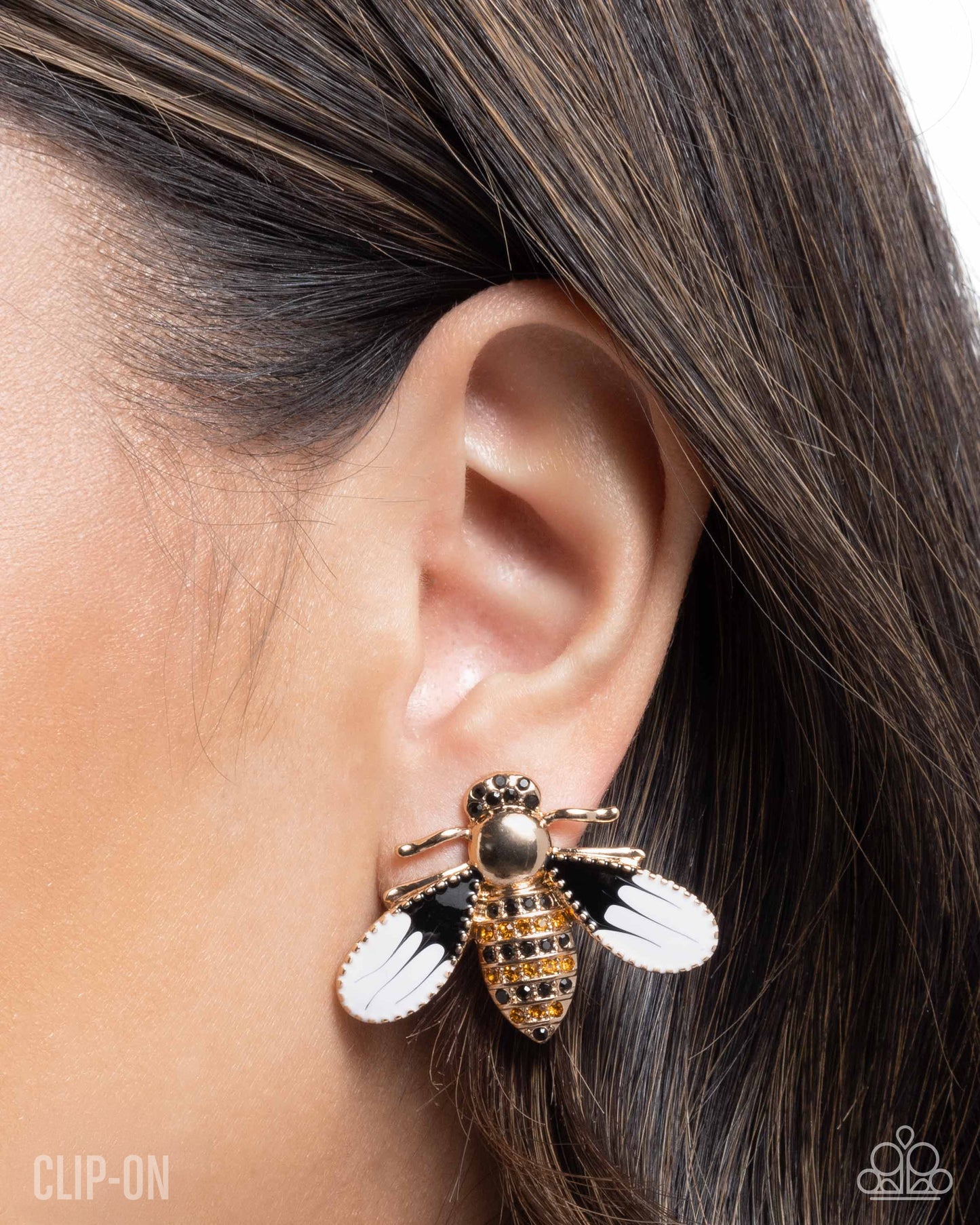 Blissful Bee - Gold Clip-On Earring