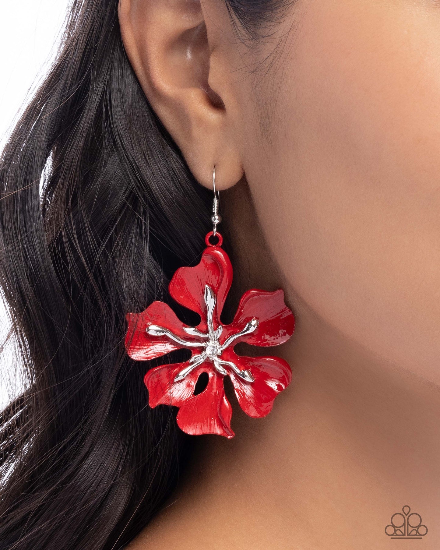 Floral Faction - Red Earring