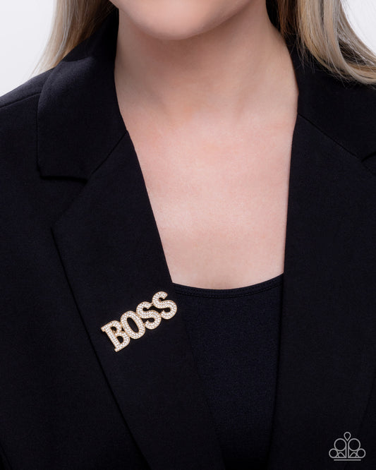 Blingy Boss - Gold Brooch