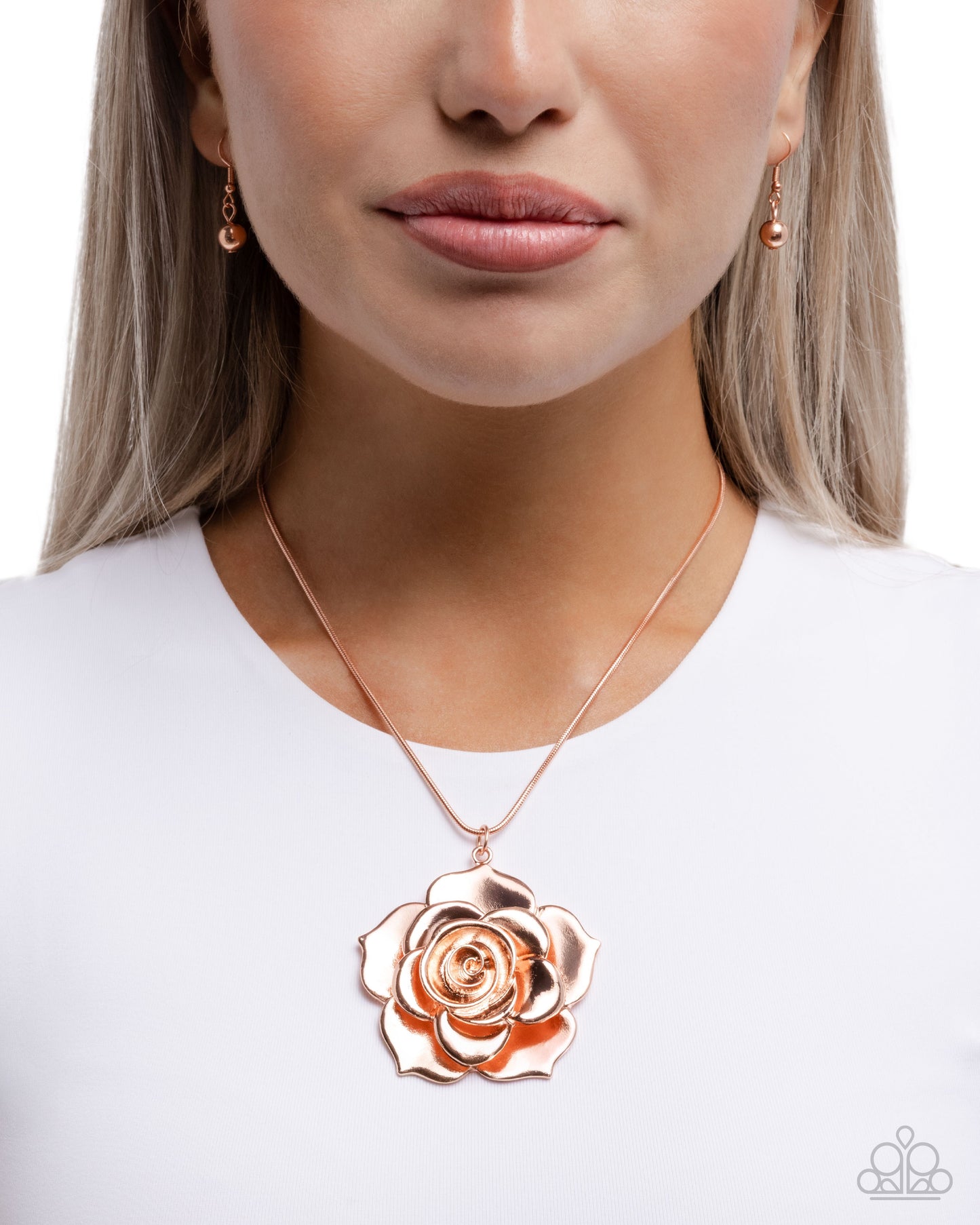 Restful Rose - Copper Necklace