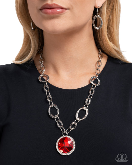 Sophisticated Statement - Red Necklace