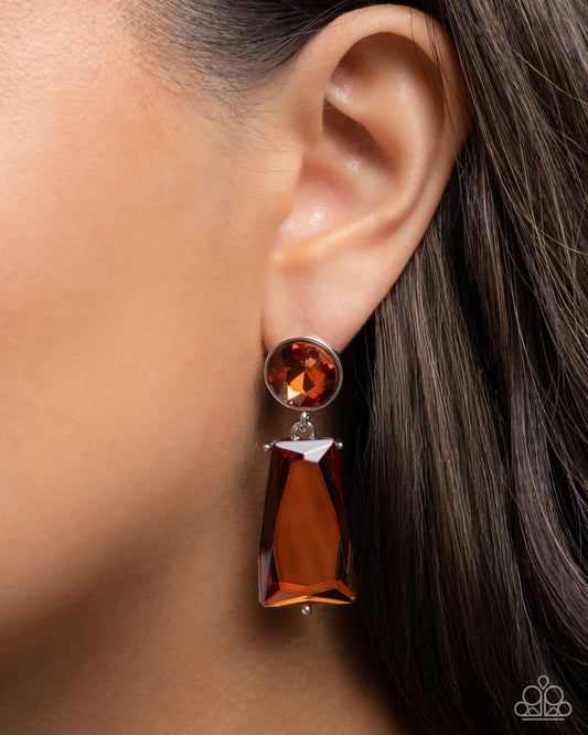 Carefree Character - Brown Earring