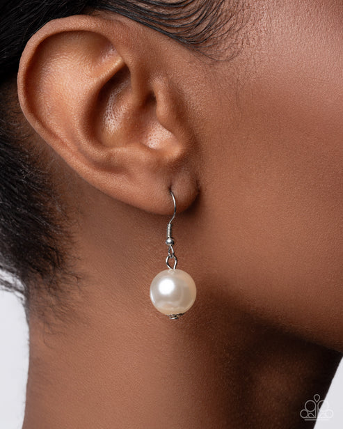 Sophisticated to the Max - White Choker Necklace