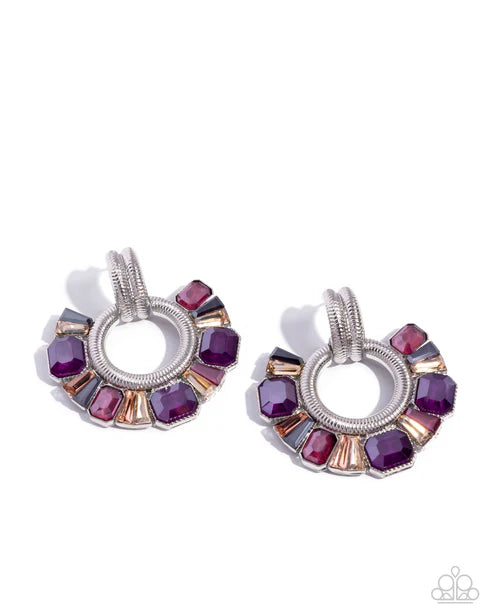Courteous Chic - Purple Post Earrings