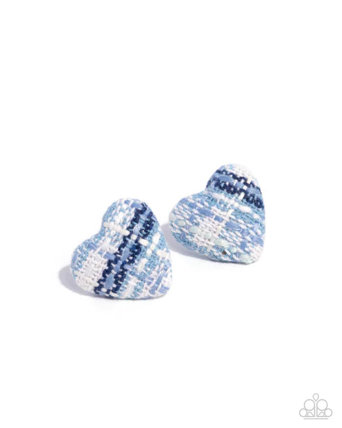 Sweetheart Stitching - Blue Post Earring