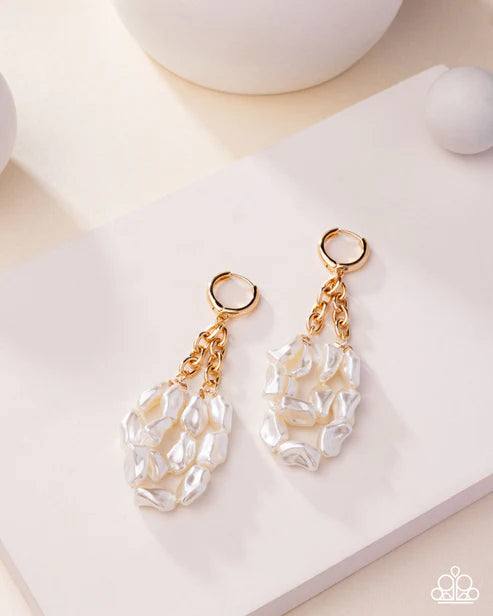 Sunset State of Mind - Gold Hoops Hinge Earring