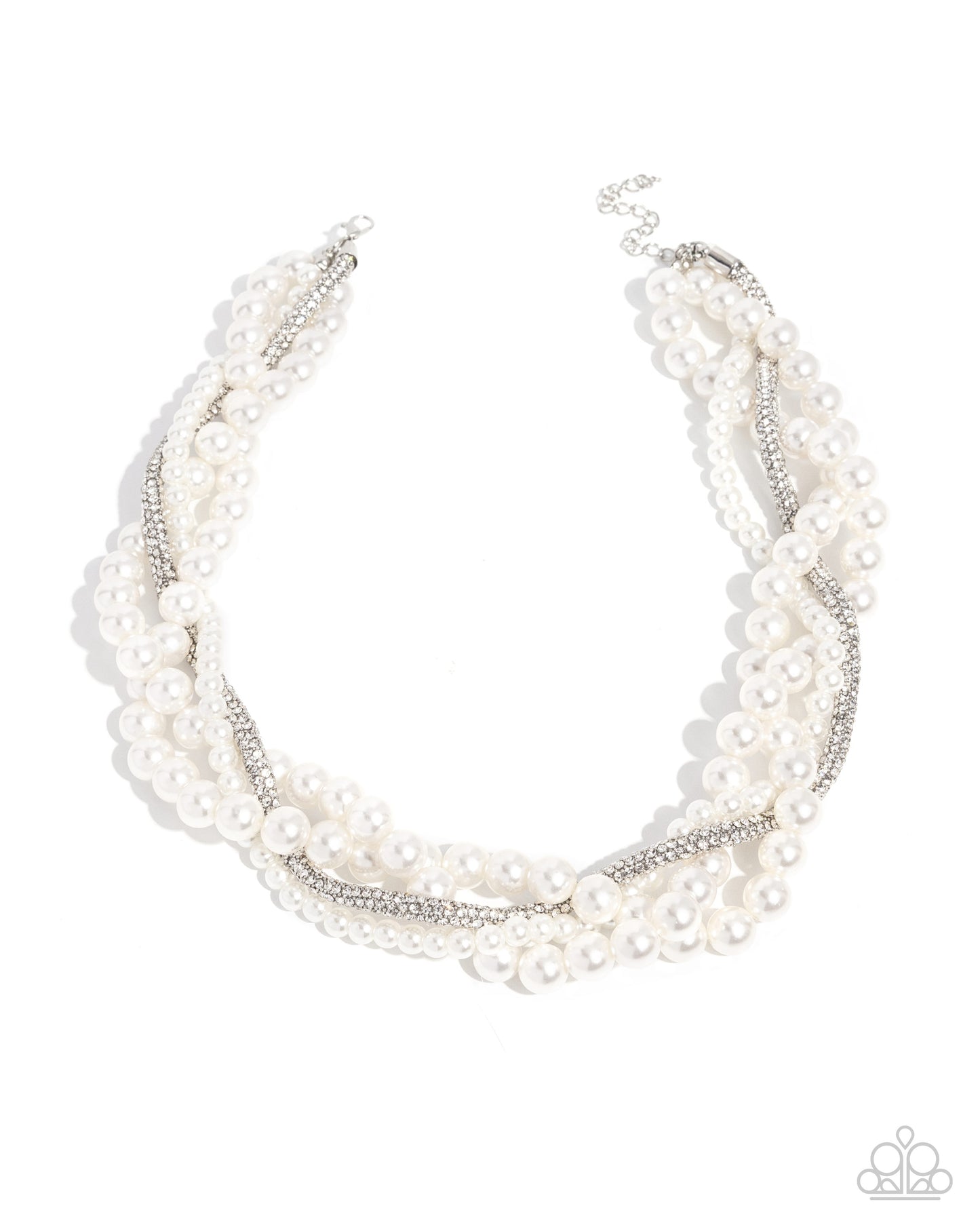 Pearl Pinnacle - White Necklace
